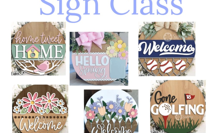 Spring Door Sign Class
